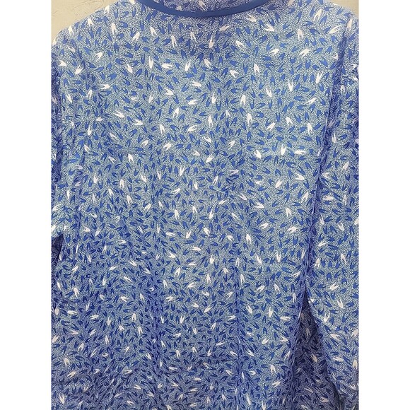 Lady Manhattan vtg 80s Blue Blouse Collared‎ Button Down Top 3X Retro - Picture 10 of 10